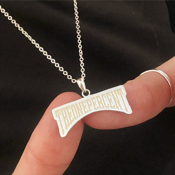 Custom logo chain pendant jewelry wholesale company personalized name necklace stainless steel suppliers
